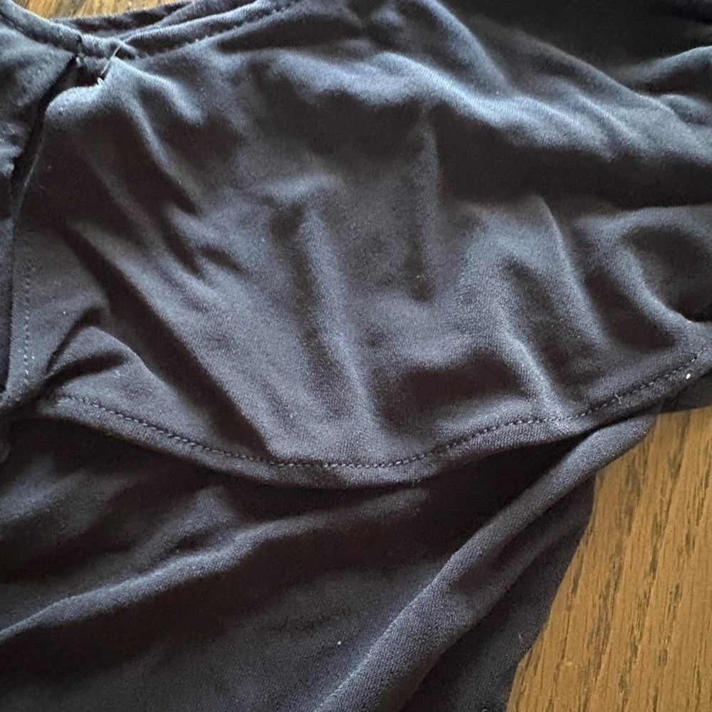 Motel Rocks Black Ruffle-Trim Women’s One-Piece Bodysuit - Picture 4 of 7